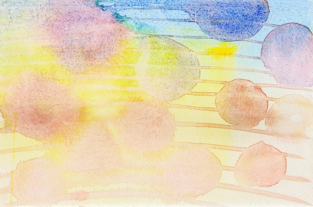 Una pintura de acuarela con un fondo colorido que dice 'azul'
