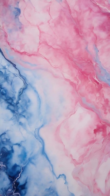 Una pintura en acuarela de fondo de mármol rosa y azul