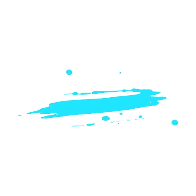 Pintura en acuarela con pincel azul claro