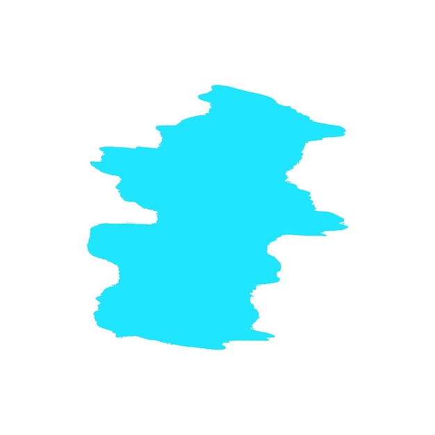 Pintura en acuarela con pincel azul claro