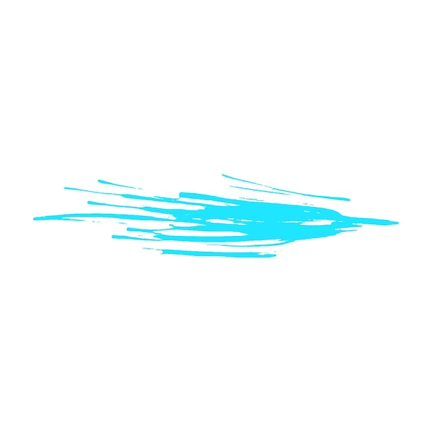 Pintura en acuarela con pincel azul claro