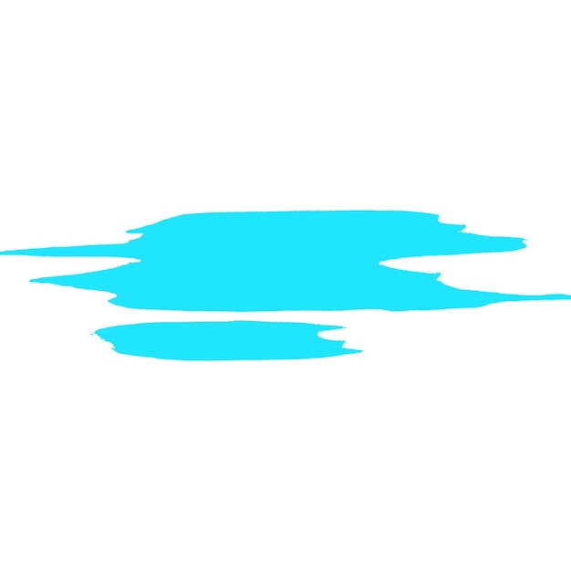 Pintura en acuarela con pincel azul claro