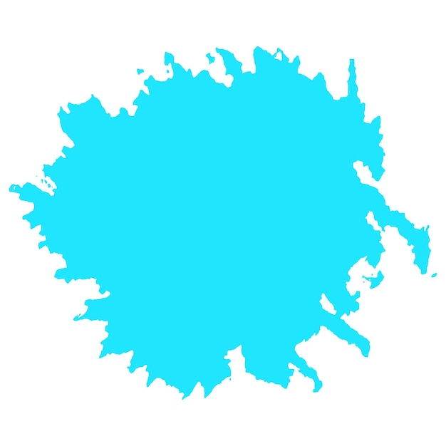 Pintura en acuarela con pincel azul claro