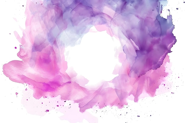 una pintura en acuarela de un sol en púrpura y púrpura