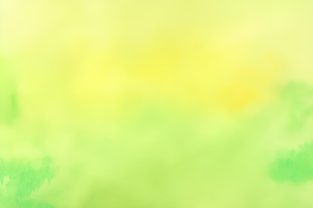 Pintura de acuarela verde claro fondo pintado de amarillo y verde