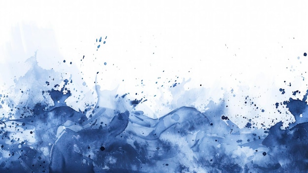 una pintura de agua azul y las palabras cita el azul cita en azul