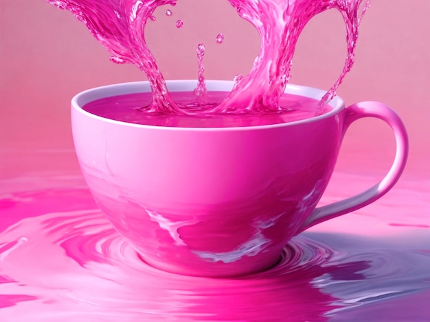 Foto pintura de agua moderna de una taza