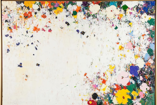 Pintura al óleo abstracta flores papel tapiz arte pintura al óleo fondo