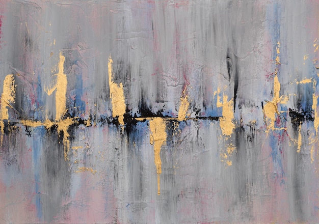 Pintura al óleo abstractamente colorida en textura de lienzo Pintura a óleo a trazo de pincel dibujada a mano Fondo Pinturas al óleo de arte moderno Arte moderno abstracto para fondo