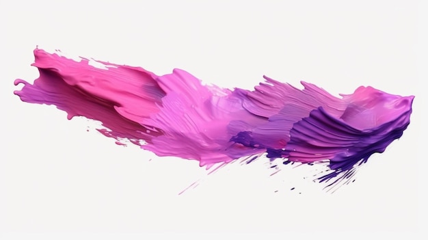 Pintura al óleo acrílica rosada y púrpura con pincel en el tranAi Generativo