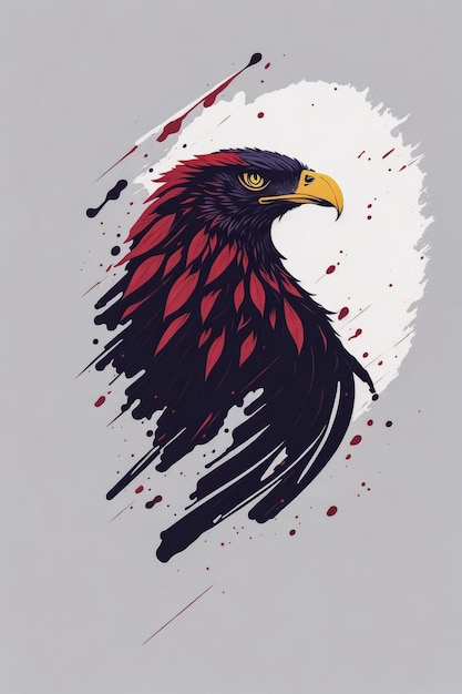 pintura al óleo arte vectorial de un águila