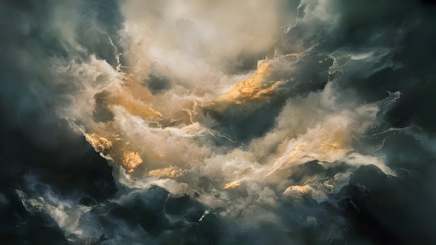 Pintura al óleo en capas de plata y oro