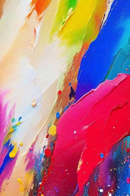 Pintura al óleo de colores abstractos en textura de lienzo pintadas a mano con pincel pinturas al óleo de color de fondo Pinturas al aceite de arte moderno con espectro multicolor arte contemporáneo abstracto