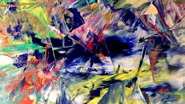 Pintura al óleo de colores de fondo abstracto sobre lienzo