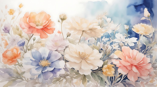 Pintura al óleo con hojas de rosa de flor Fondo de impresión botánica en tríptico de lienzo En arte de interiores