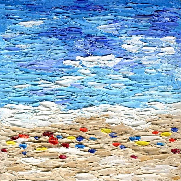 pintura al óleo del mar