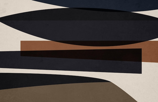 Pintura de arte abstracto Pintura en lienzo Ilustración artística con formas abstractas Arte moderno