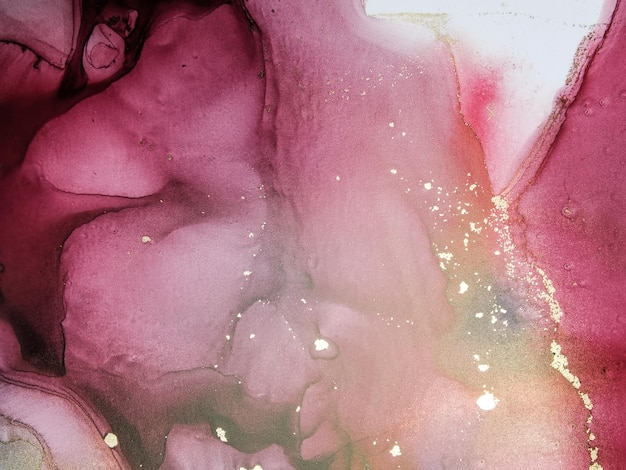 Foto pintura de arte de alcohol dibujada a mano de fondo fluido de color brillante abstracto con textura de técnica de tinta líquida de rayas doradas para diseño de fondo