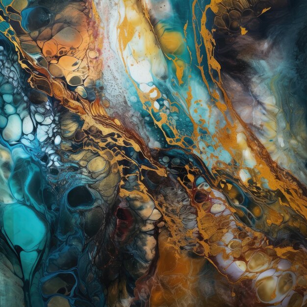 Foto pintura de arte fluido abstracto natural en técnica de tinta de alcohol efecto de dibujo de tinta de álcool de mármol