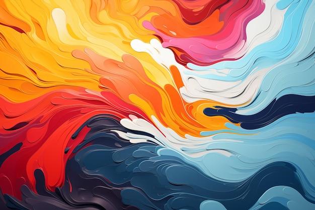 Pintura de arte multicolor de textura Pintura abstracta con colores vibrantes