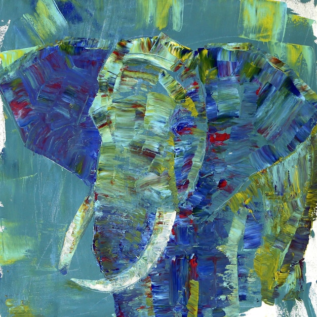 Pintura artística do elefante