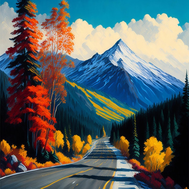 Foto pintura de la autopista