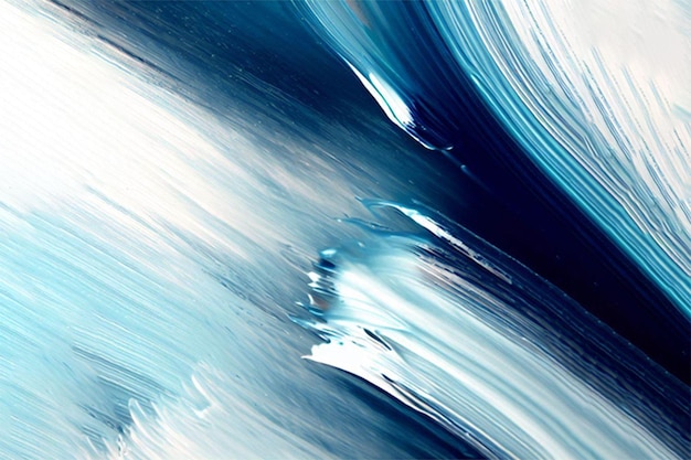Una pintura azul y blanca de un fondo azul con un fondo blanco.
