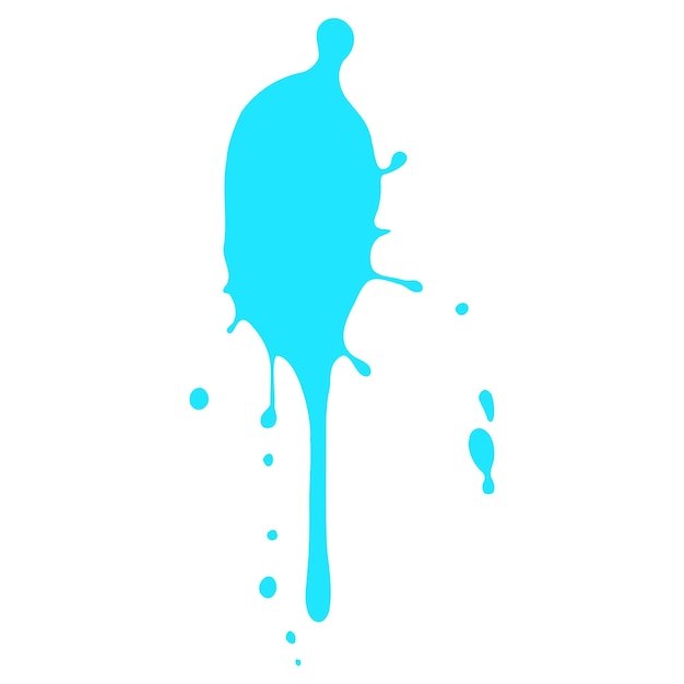 Pintura azul claro o gotas y salpicaduras de agua