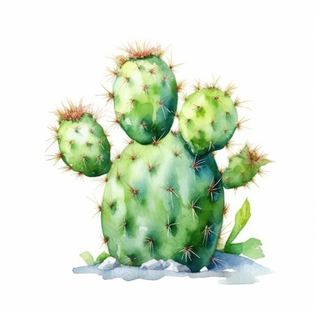 Pintura de cactus espinoso