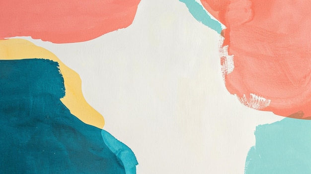 una pintura de la cara de una mujer se muestra en un colorido fondo pastel
