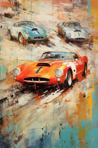 Pintura de carreras de coches