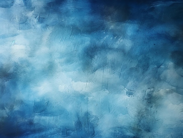 Pintura de un cielo azul con nubes y un pájaro solitario ai generativo