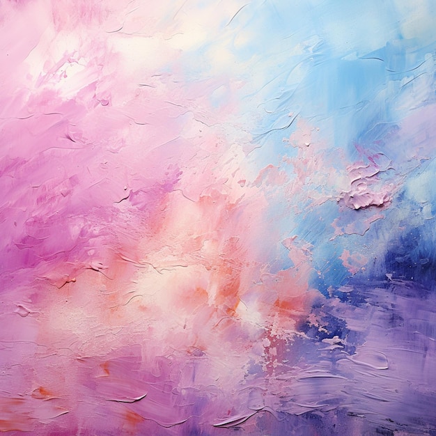 pintura de un cielo rosa y azul con nubes y un barco generativo ai