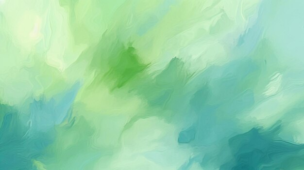 pintura de un cielo verde y azul con nubes y un pájaro generativo ai