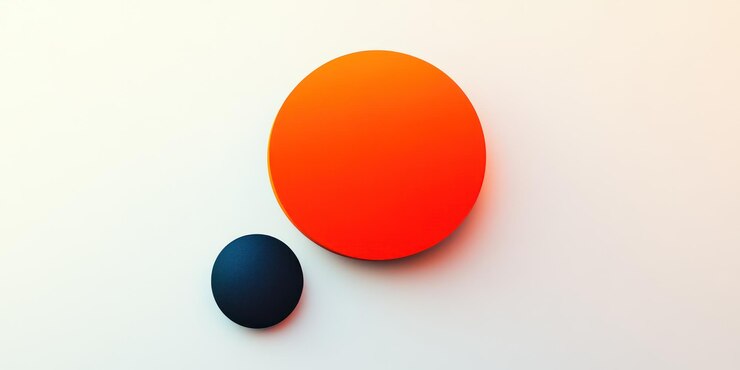 Foto una pintura de un círculo negro y naranja y un círculo blanco y naranje
