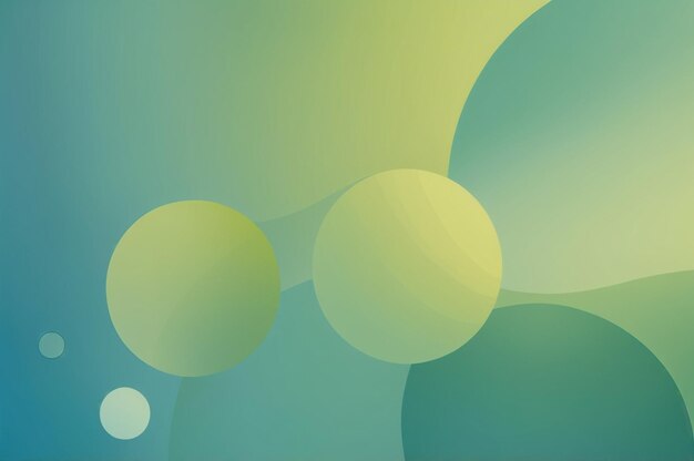 una pintura de círculos y círculos con un fondo verde