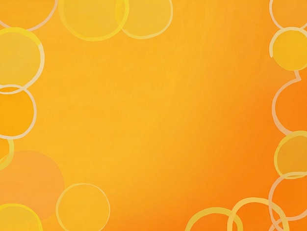 una pintura de círculos en naranja y amarillo