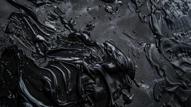 pintura de color negro en fondo negro estilo de color agua