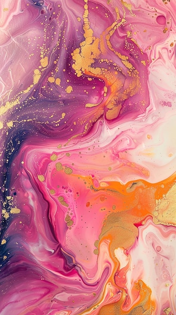 una pintura de color púrpura y naranja con el título quot el título quot