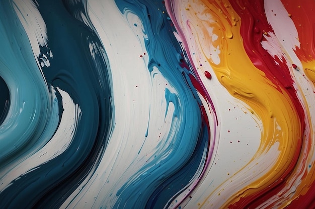 Pintura de colores líquidos en el fondo en movimiento