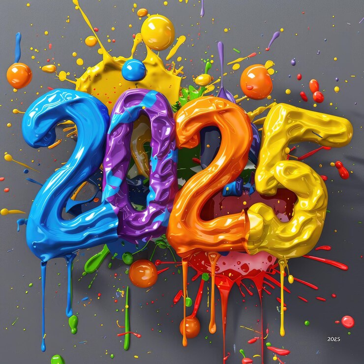 una pintura colorida con el año 2012 en ella