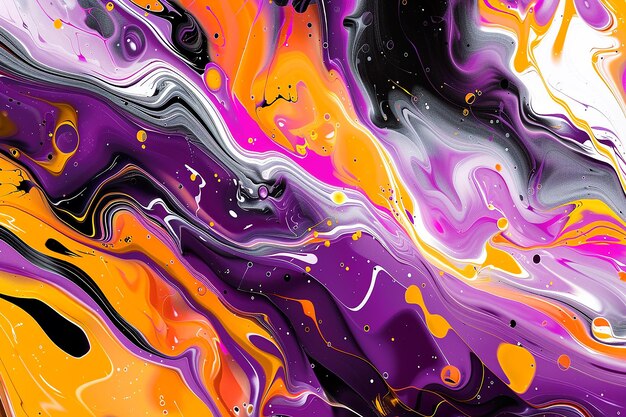 una pintura colorida de color púrpura y naranja con la palabra "b" en ella
