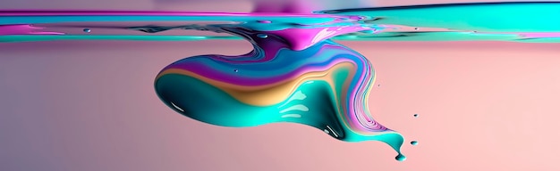 Pintura colorida com tom pastel Generative AI