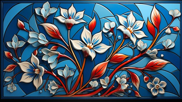 pintura colorida flor HD 8K fondo de pantalla Stock Photographic Image