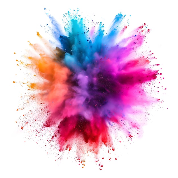 Pintura colorida de Holi en polvo de color Ilustración de IA Generativa