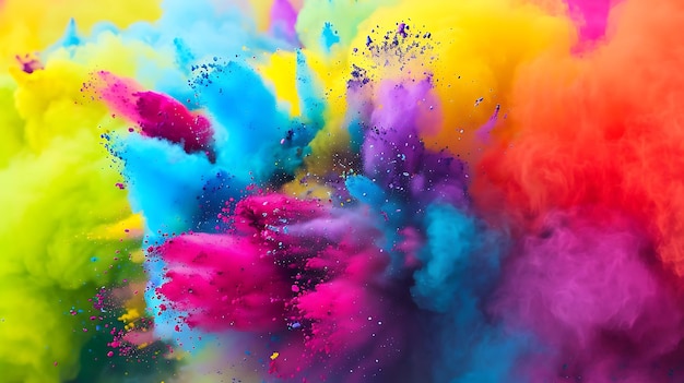 una pintura colorida de la palabra color está escrita por el artista