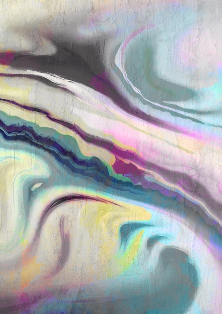 Una pintura colorida con un patrón de mármol.