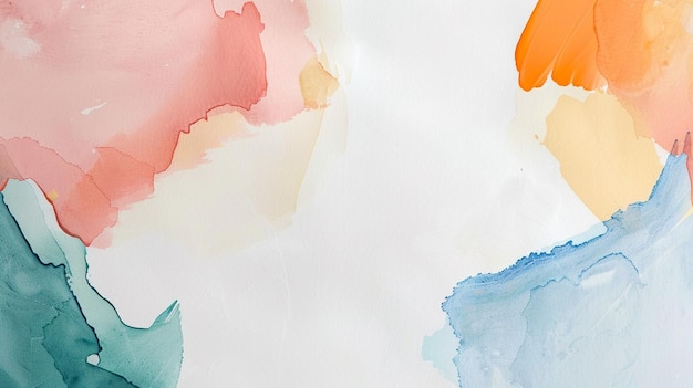 una pintura de un colorido azul naranja y colores rosados