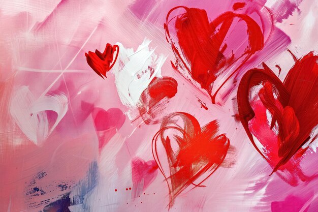 Foto pintura de corazón abstracta