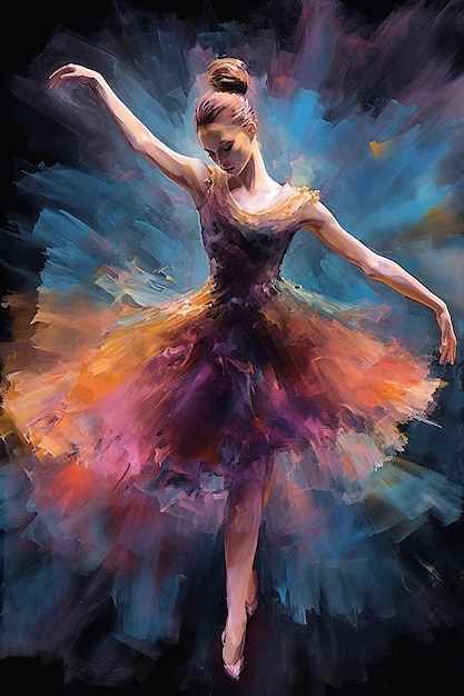 una pintura de la danza de un bailarín